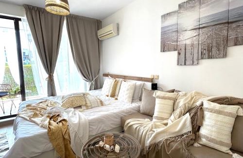 Elhovo Apartamento | Студио Premium,Смокиня,Созопол,5звезден затворен комплекс,4 басейна,1ва линия море