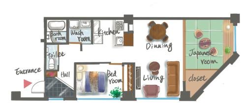 Kumoji Apartamento | コンドミニアムHARU 那覇県庁前 202