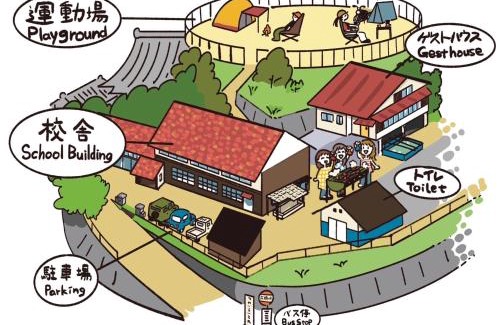 Shimoichi Apartamento | 奈良吉野の小学校跡地ゲストハウス-五右衛門風呂体験-漫画図書室-卓球台-一棟貸し-素泊まり-吉野山天川村観光-Small inn attached to a historic school building