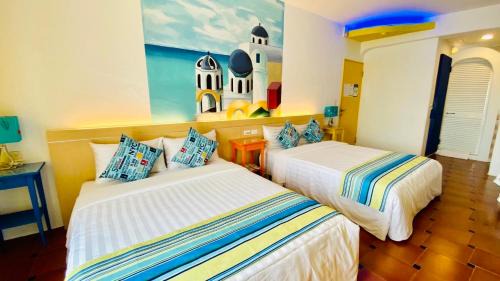 Sail Rock Beach Casa | 海灘戀情 Beach Love 近沙灘-國旅卡特約商店 陽台房 希臘地中海風格