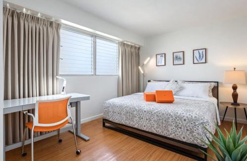 McCully - Moiliili Apartamento | 05 FREE Parking 10 min beach 2br-Waikiki Ala Moana
