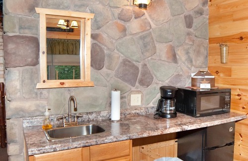 Flintstone Chalet De Esquí | 1/2 double cabin with king bed and single child sized pull-out sleep sofa (sleeps 2 adults & 1 child