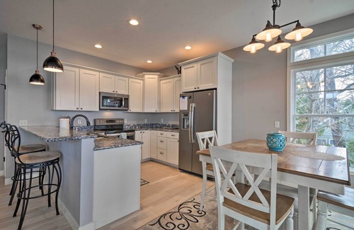 Cadillac Cabaña | Lakefront Cadillac Home w / Balcony - Mins to Hiking