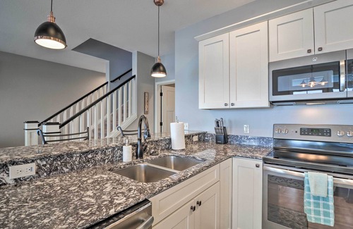 Cadillac Cabaña | Lakefront Cadillac Home w / Balcony - Mins to Hiking
