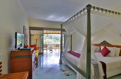 Penatih Complejo | Balcón privado de 1 habitación cerca de Ubud con vistas a los jardines y arrozales