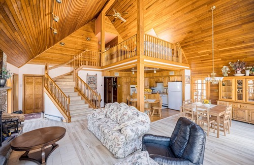 Nicholson Casa | 10-acre home with deck, BBQ, bar, pool table, fireplace, & loft