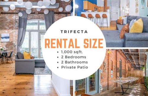 Downtown Apartamento | 100 Year-Old Historic Brick 2BR Loft & Large Patio & Hammocks & High Ceiling