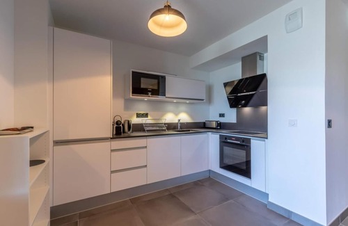 Arc-1800 Apartamento | Piso -1, vista valle, fitness, sauna, hammam, terraza, parking, local para esquís, 72m², Les Arcs