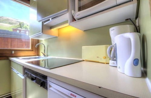 Plagne Centre Apartamento | 300m del centro estación, 3.o piso, tv, local para esquís, 53m², La Plagne