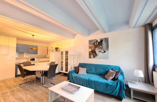 Flaine Apartamento | 50m del centro estación, 4.o piso, vista pistas, tv, 43m², Flaine