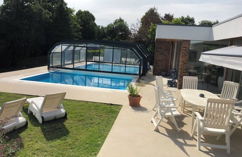 Manneville-sur-Risle Casa | 1975 ARCHITECT HOUSE renovated with swimming pools on 4000 m2 near HONFLEUR