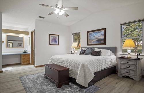 The Villages Casa | 2/2 ranch home, golf cart, dog allowed, near shopping & Spanish Springs