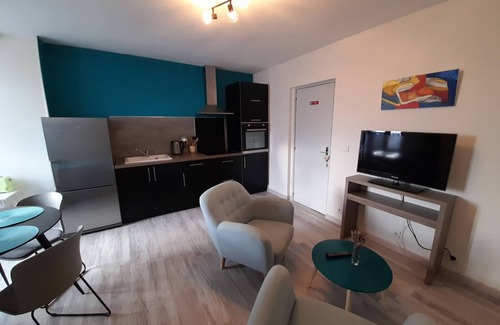 La Roche-Posay Apartamento | Apartamento con 2 habitaciones cerca del centro y de los baños termales, con Wi-Fi