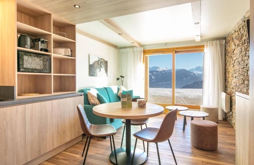 Doucy-Combelouviere Apartamento | 50m del centro estación, terraza, parking, tv, local para esquís, 23m², Valmorel