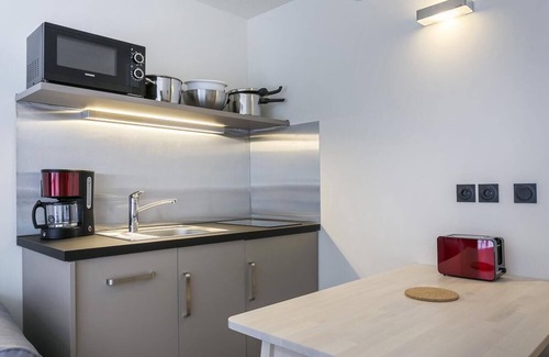 Arc-1800 Apartamento | 20m from resort center, 1st floor, balcony, tv, 25m², Les Arcs