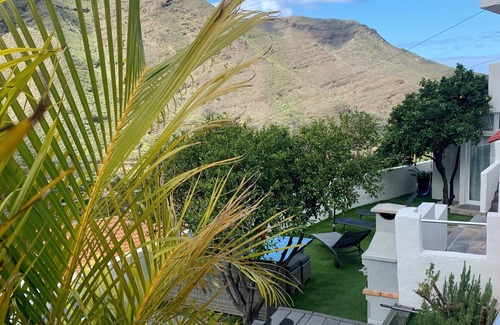 Agaete Casa | Casa 3 dormitorios con jardín y piscina privada vista Tamadaba