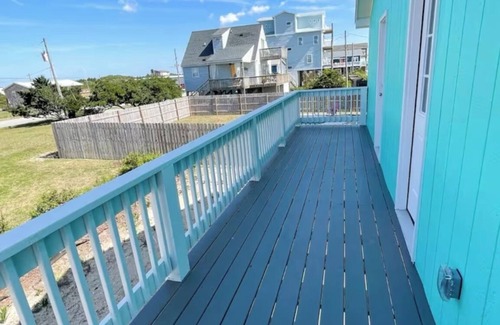 Ocean City Beach Villa | 3-bedroom villa in charming North Topsail Beach with WiFi, AC Ocean front view