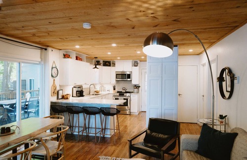 Frontenac Cabaña | 3 BR Lakefront Beach Retreat; Hot Tub, Fire Pits! Pet-friendly!