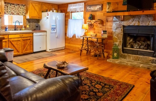 Blairsville Cabina | 3 Deer Cabin - Fireplace - Mountain View