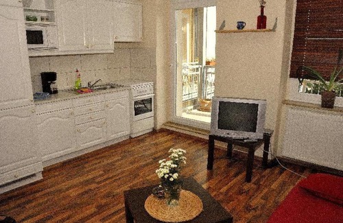 Innere Neustadt Apartamento | 3-Raum-Fewo-Dresden-Zentrum-Balkon-Blick-auf-Altstadt-L10