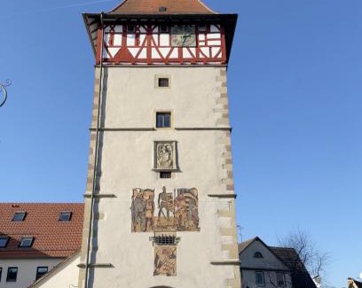 Waiblingen Casa | 3D Smart TV, Zimmer mit Babybett und Arbeitsplatz im Stadtzentrum