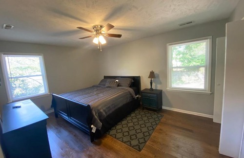 Terry Sanford Casa | 4-bedroom brick home with a full kitchen, king size bed and all the space you need for you and your large family on your getaway.