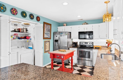 Ocean Isle Beach Casa | 4 Bedroom! Walk to Beach, Restaurants and Park! Boat Dock! VEIWS and SUNSETS!