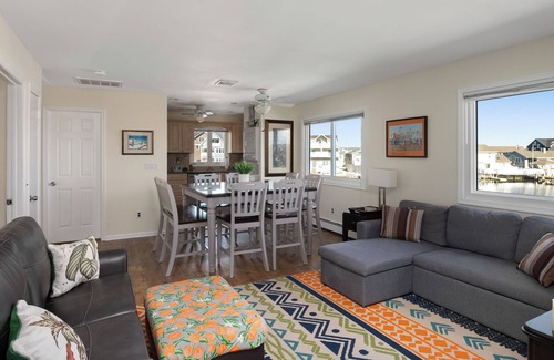 Seaside Heights Villa | Private Waterfront Upscale entire XL 2ndFL 2/3 bedroom 2.5 bath w Jacuzzi Arcade
