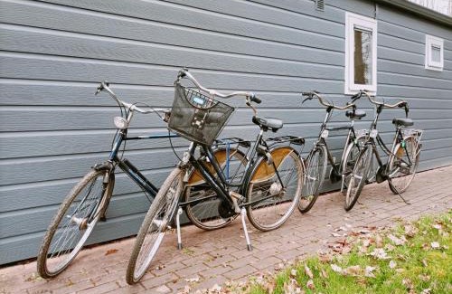 Oosterwolde Chalet De Esquí | 4p chalet TOLVE met 4 fietsen vlakbij natuurgebieden Drents Friese Wold, Fochteloërveen en gevangenisdorp Veenhuizen