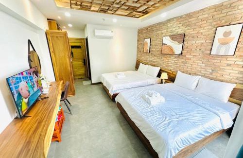 Ninh Kieu Apartamento | 505MSNK Luxe Twin Studio I Balcony & Kitchen