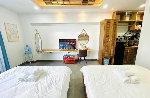 Ninh Kieu Apartamento | 505MSNK Luxe Twin Studio I Balcony & Kitchen