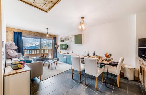Les Boisses Apartamento | 200m del centro estación, 3.o piso, vista valle, fitness, piscina, sauna, hammam, balcón, tv