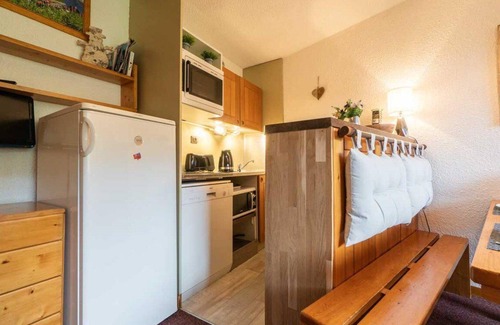 Les Avanchers-Valmorel Apartamento | A 5m de las pistas de esquí, 4.o piso, vista montaña/pistas, balcón, tv, local para esquís, 33m²