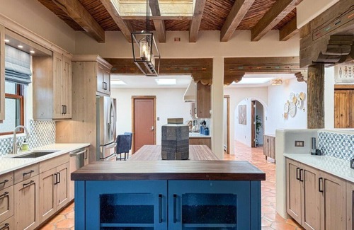 Santa Fe Casa | 6-Bedroom Santa Fe Adobe Estate with Indoor Pool, Pickleball, Horses and Privacy