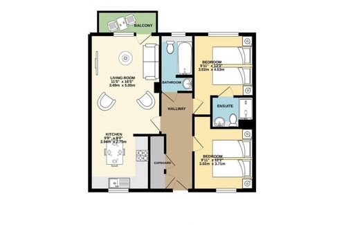 Brighton City Centre Apartamento | 63 m² Apartamento ∙ 2 habitaciones ∙ 6 personas