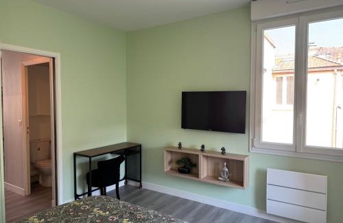 Mont d'Arene Apartamento | 70m2 climatisé - Parking privé - Terrasse - 2 chambres - Lycée Roosevelt - Reims Arena