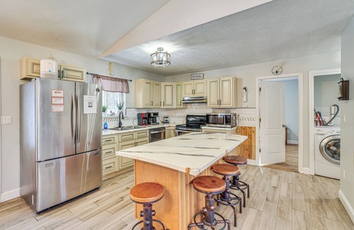 White Mills Cabaña | 8 Mi to Lake Wallenpapack: Gem w/ Deck & Game Room