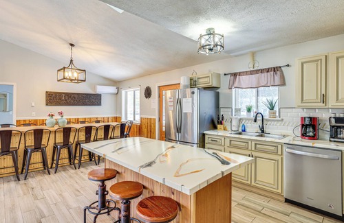 White Mills Cabaña | 8 Mi to Lake Wallenpapack: Gem w/ Deck & Game Room