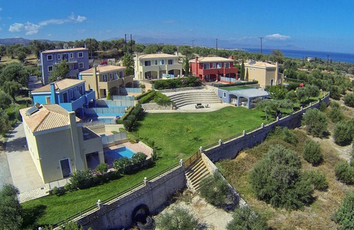 Adelianos Kampos Villa | 800m. desde el mar, Piscina privada, Desayuno gratis, Vista al mar, Para toda la familia