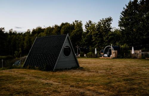 Jubbega Cabina | A-Frame Vijverhuisje met uitzicht over de vijver