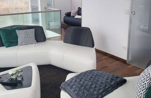 Geierswalde Casa | Una casa de vacaciones en Geierswalde con terraza en la azotea