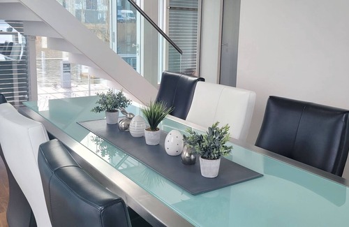 Geierswalde Casa | Una casa de vacaciones en Geierswalde con terraza en la azotea