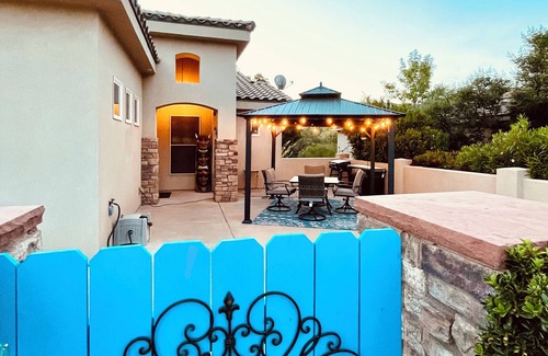 La Verkin Casa | A super variety of games, golf cart & scooter, & unique decor in plush comfort!