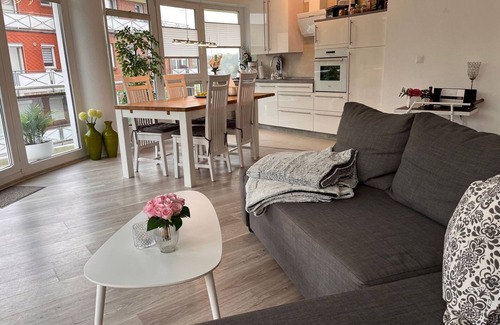 Sahlenburg Apartamento | A2.5 - Exclusive, beautiful apartment with round balcony for 4 persons -