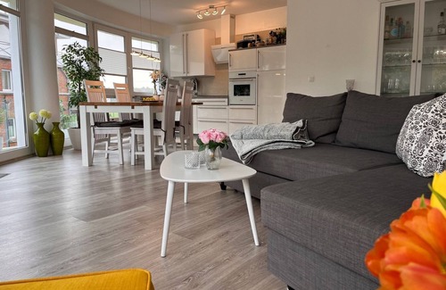 Sahlenburg Apartamento | A2.5 - Exclusive, beautiful apartment with round balcony for 4 persons -