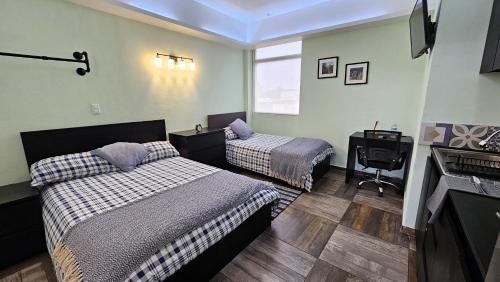 Cuautitlán Izcalli Apartamento | A27 SUITE BLACK PLUS para 1 a 3 personas ESPECIALISTAS EN CORTAS, MEDIANAS Y LARGAS ESTANCIAS IZCALLI perfecto para Familias, Turistas, Contratistas, Estudiantes, Empresas y Ejecutivos A sólo 5 min Izcalli 15 min Esmeralda 20 min Satélite 25 min AIFA