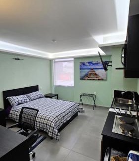 Cuautitlán Izcalli Apartamento | ACEQUIA SUITES WHITE & BLACK para 1 a 2 personas ESPECIALISTAS EN CORTAS, MEDIANAS Y LARGAS ESTANCIAS en IZCALLI TEPOTZOTLAN perfectas para Familias, Turistas, Contratistas, Estudiantes, Empresas y Ejecutivos a sólo 5 min Izcalli