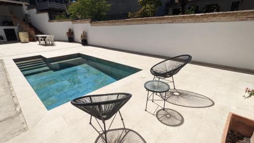 Provincia de Toledo Casa | Acogedora casa de invitados con piscina compartida