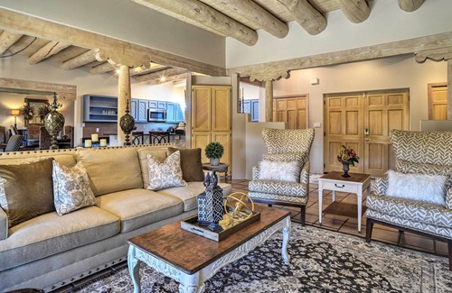 La Cienaga Casa | Adobe Retreat in Santa Fe w/ Deck & Mountain Views