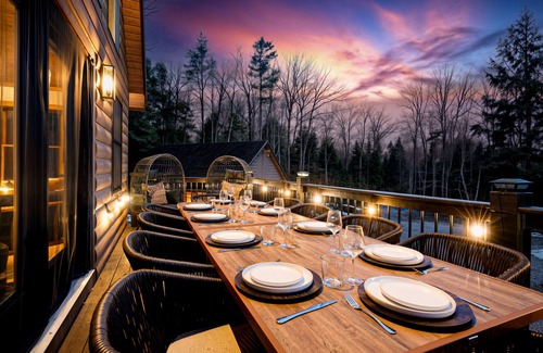 Sunday River Area Cabina | Adventure&Wellness ~Hot Tub ~Sauna ~Yoga+Weights ~Theater ~15min to Sunday River